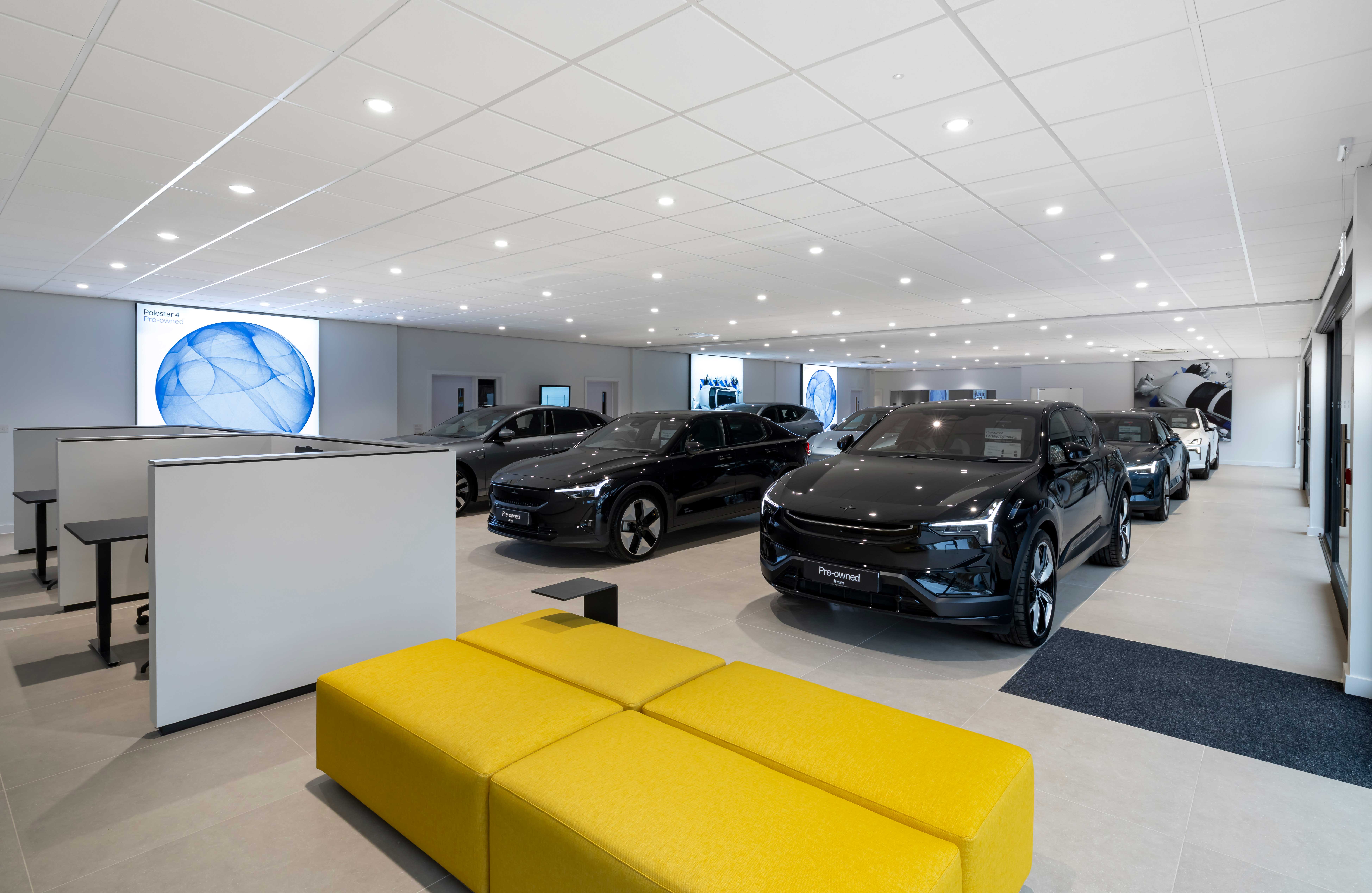 Used Polestar Cars For Sale Inside Dealership, seating area and consultation rooms