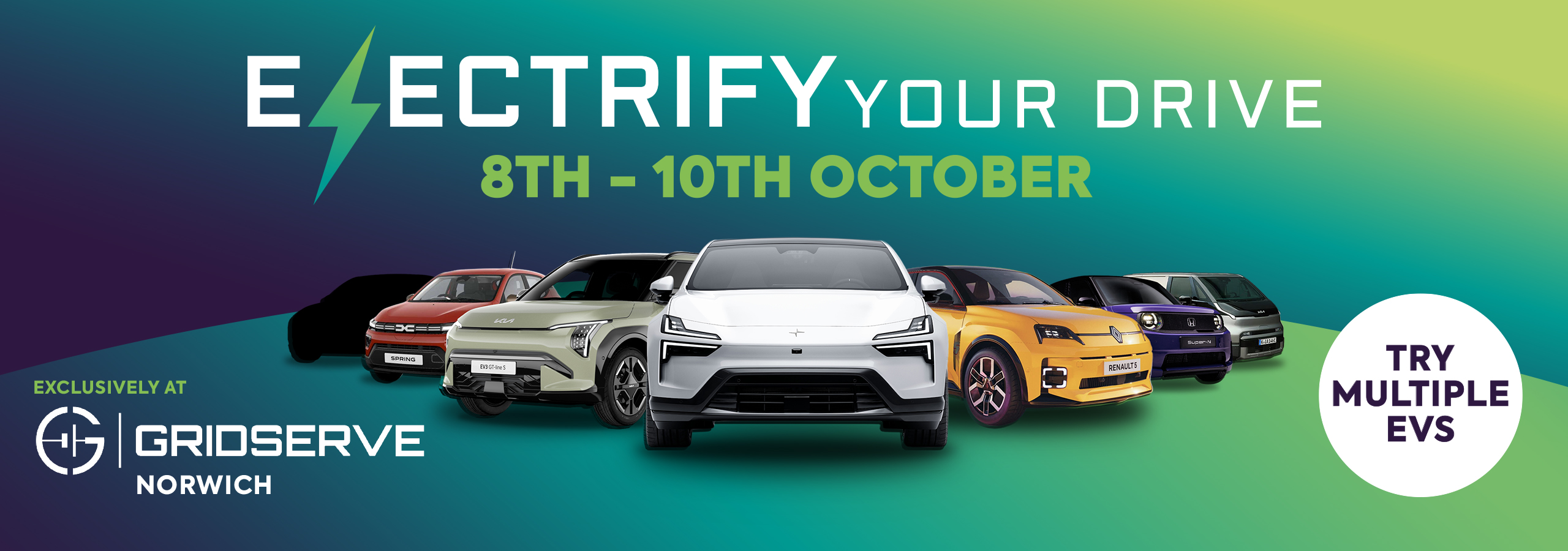 Holden Group Electrify your drive event at Gridserve Norwich on 8th - 10th October 2026.
