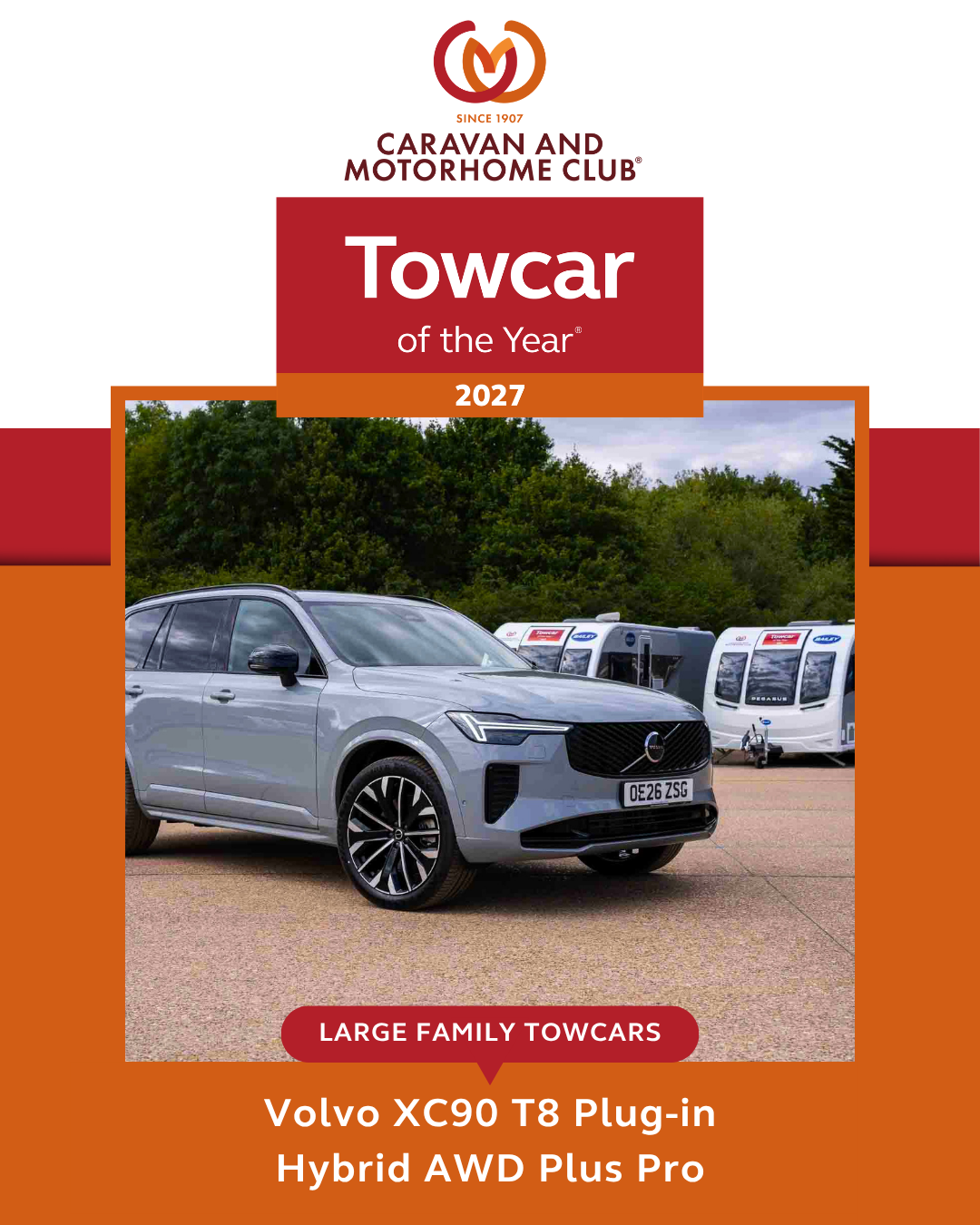 Volvo XC90 T8 Large Family Towcars Winner 2027